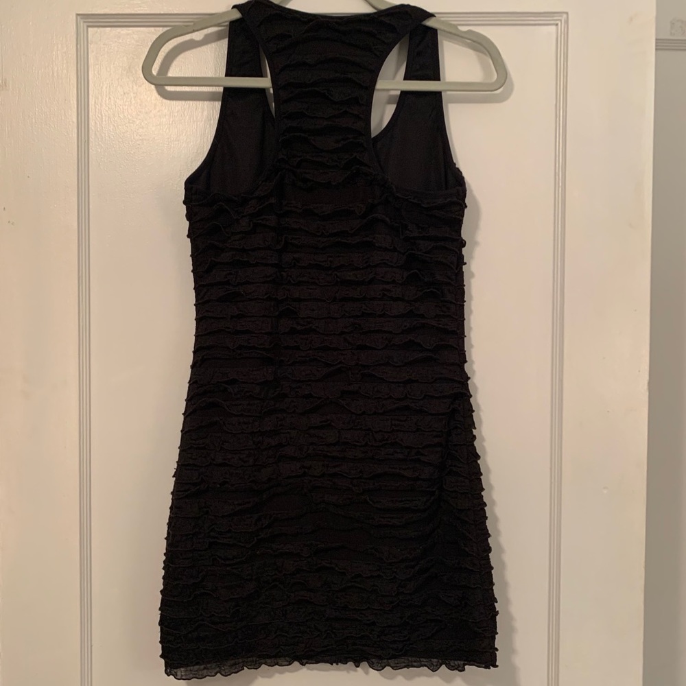 Black Ruffled Racerback Dress - size M